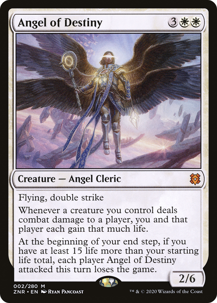 FOIL Angel of Destiny (ZNR-002) - Zendikar Rising - Magic The Gathering