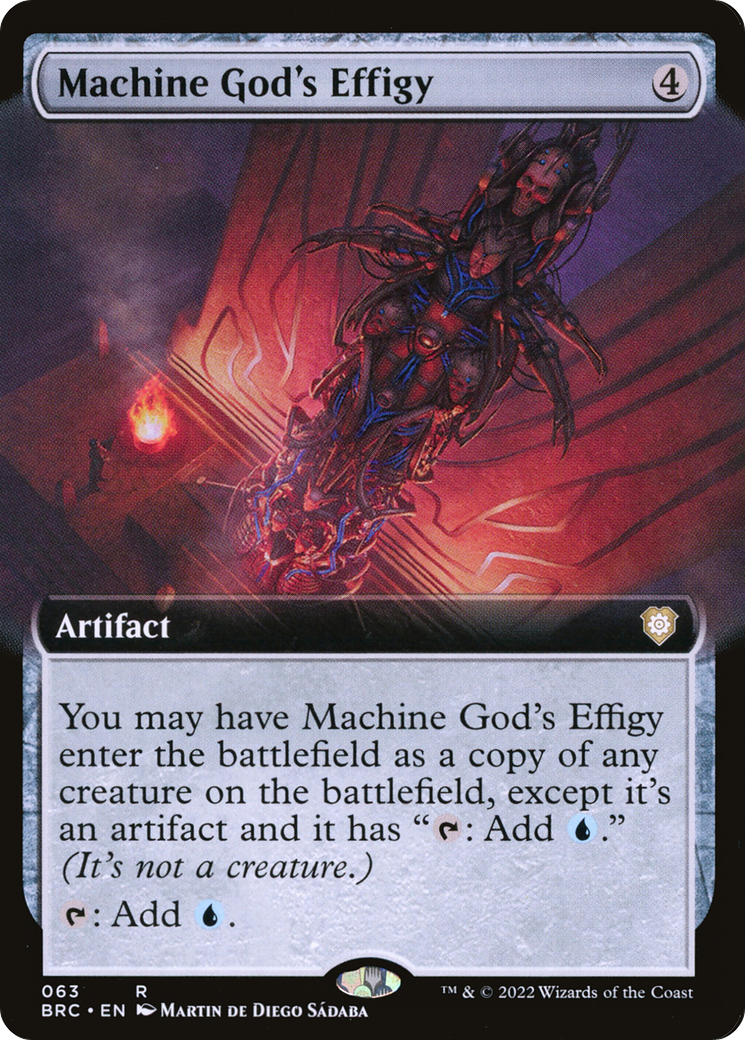 Machine God's Effigy (Extended Art) (BRC-063) - The Brothers' War Commander - Magic The Gathering