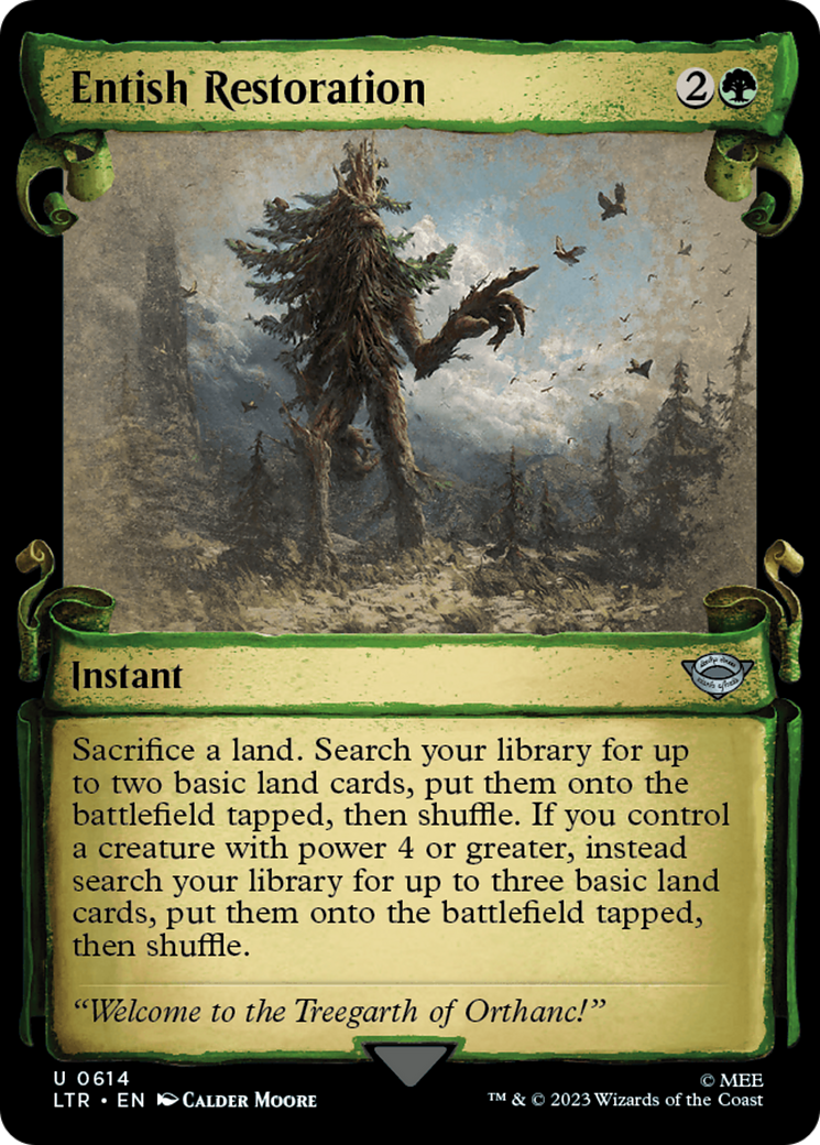 FOIL Entish Restoration (Showcase Scrolls) (LTR-614) - The Lord of the Rings: Tales of Middle-earth - Magic The Gathering