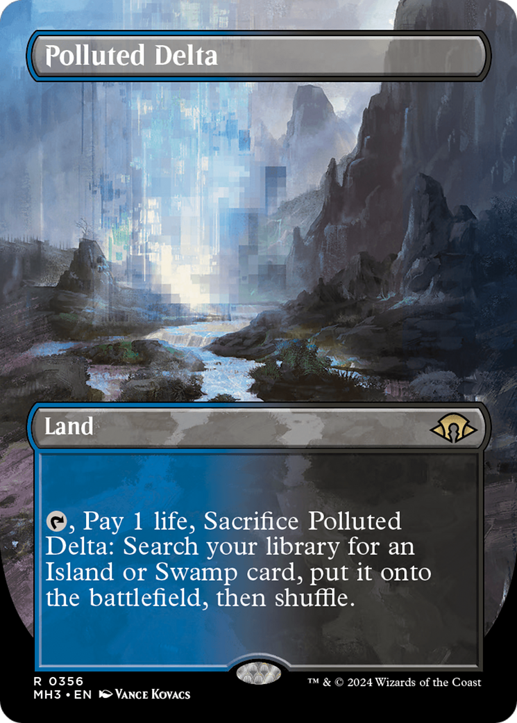 Polluted Delta (Borderless) (MH3-356) - Modern Horizons 3 - Magic The Gathering