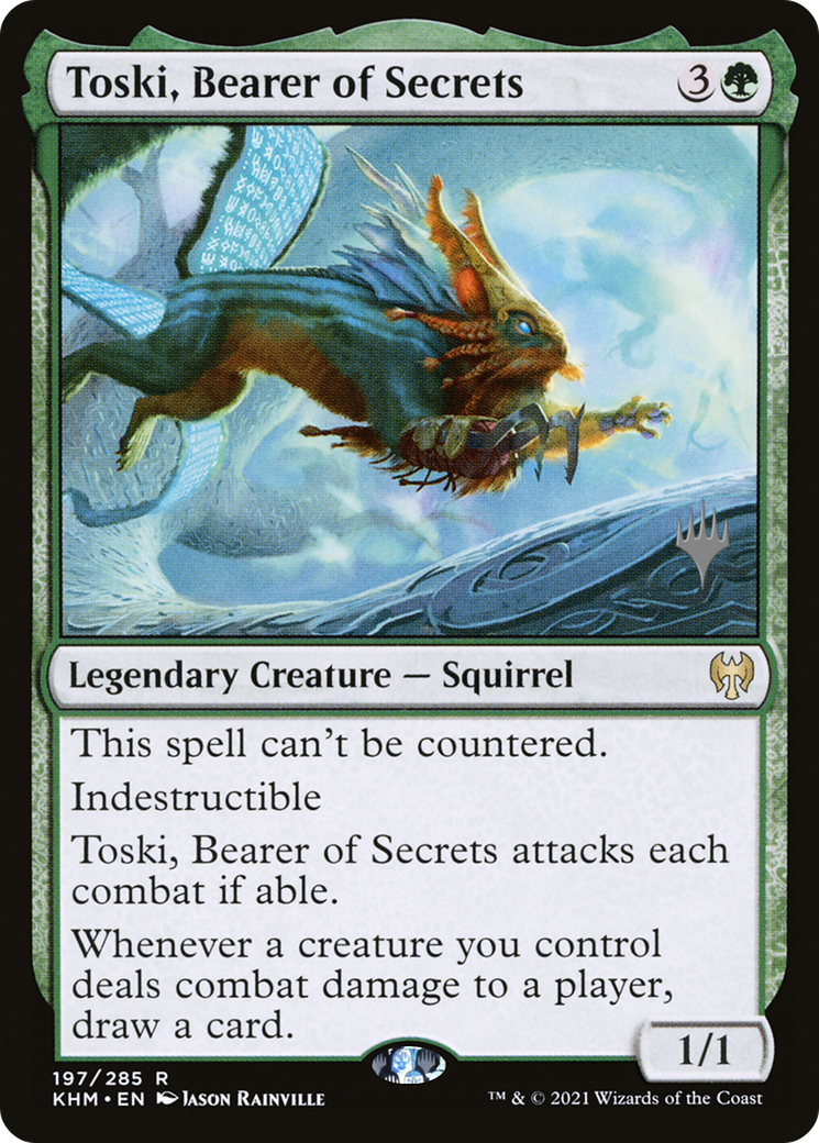 Toski, Bearer of Secrets (PPKHM-197P) - Kaldheim Promos - Magic The Gathering
