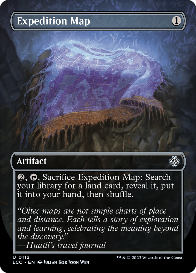 Expedition Map (Borderless) (LCC-112) - The Lost Caverns of Ixalan Commander - Magic The Gathering