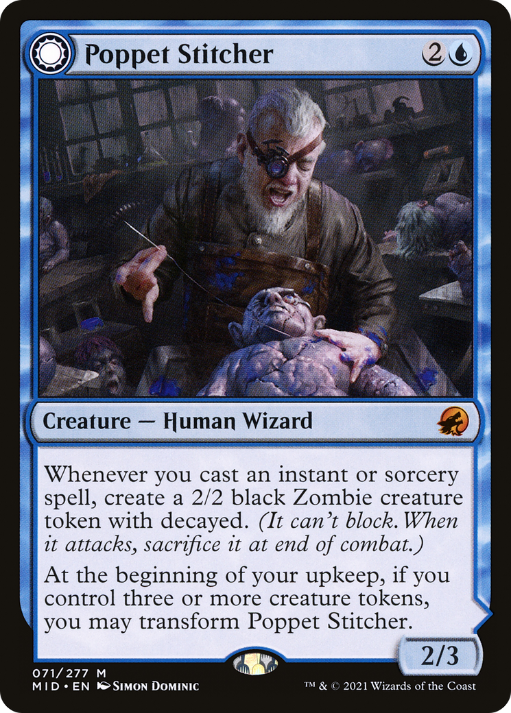 FOIL Poppet Stitcher (MID-071) - Innistrad: Midnight Hunt - Magic The Gathering