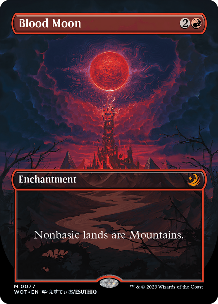 Blood Moon (Anime Borderless) (WOT-077) - Wilds of Eldraine: Enchanting Tales - Magic The Gathering
