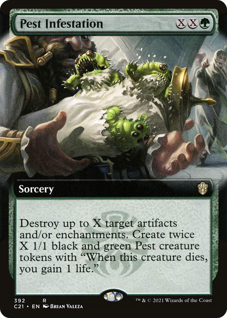 Pest Infestation (Extended Art) (C21-392) - Commander 2021 - Magic The Gathering