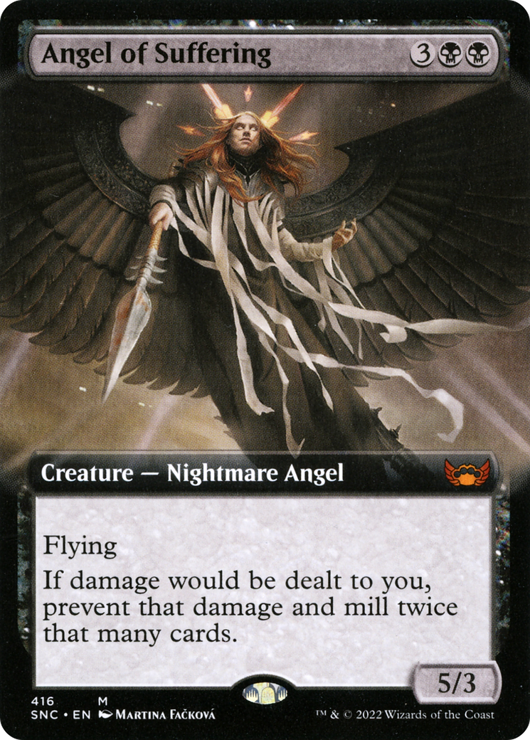 Angel of Suffering (Extended Art) (SNC-416) - Streets of New Capenna: (Extended Art) - Magic The Gathering