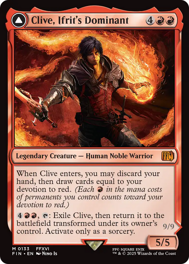 FOIL Clive, Ifrit's Dominant (FIN-133) - FINAL FANTASY - Magic The Gathering