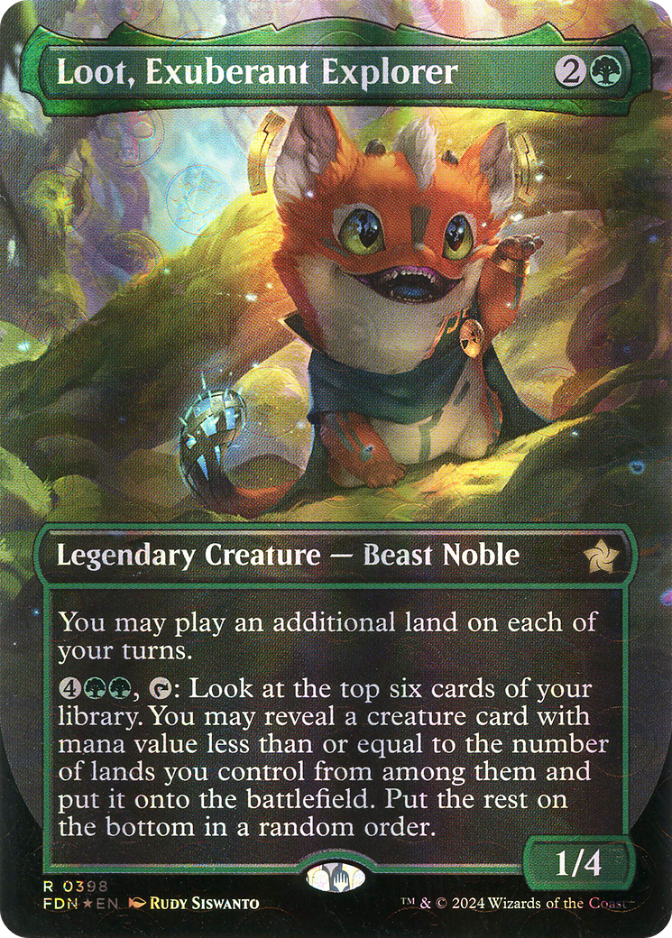 FOIL Loot, Exuberant Explorer (FDN-398) - Foundations - Magic The Gathering
