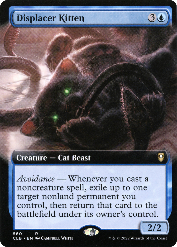 Displacer Kitten (Extended Art) (CLB-560) - Commander Legends: Battle for Baldur's Gate - Magic The Gathering