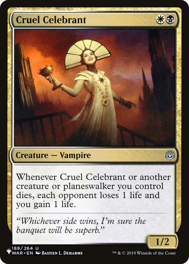 Cruel Celebrant (LIST-WAR-188) - The List - Magic The Gathering