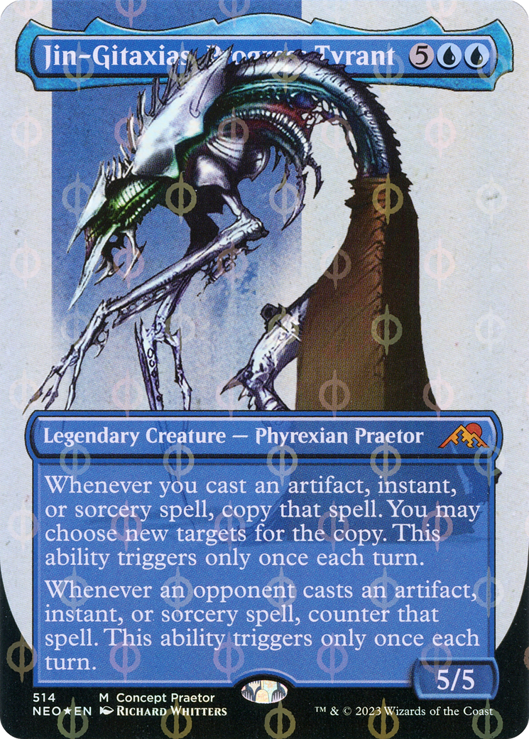 FOIL Jin-Gitaxias, Progress Tyrant (Concept Praetor) (Step-And-Compleat Foil) (ONE-514) - Kamigawa: Neon Dynasty - Magic The Gathering