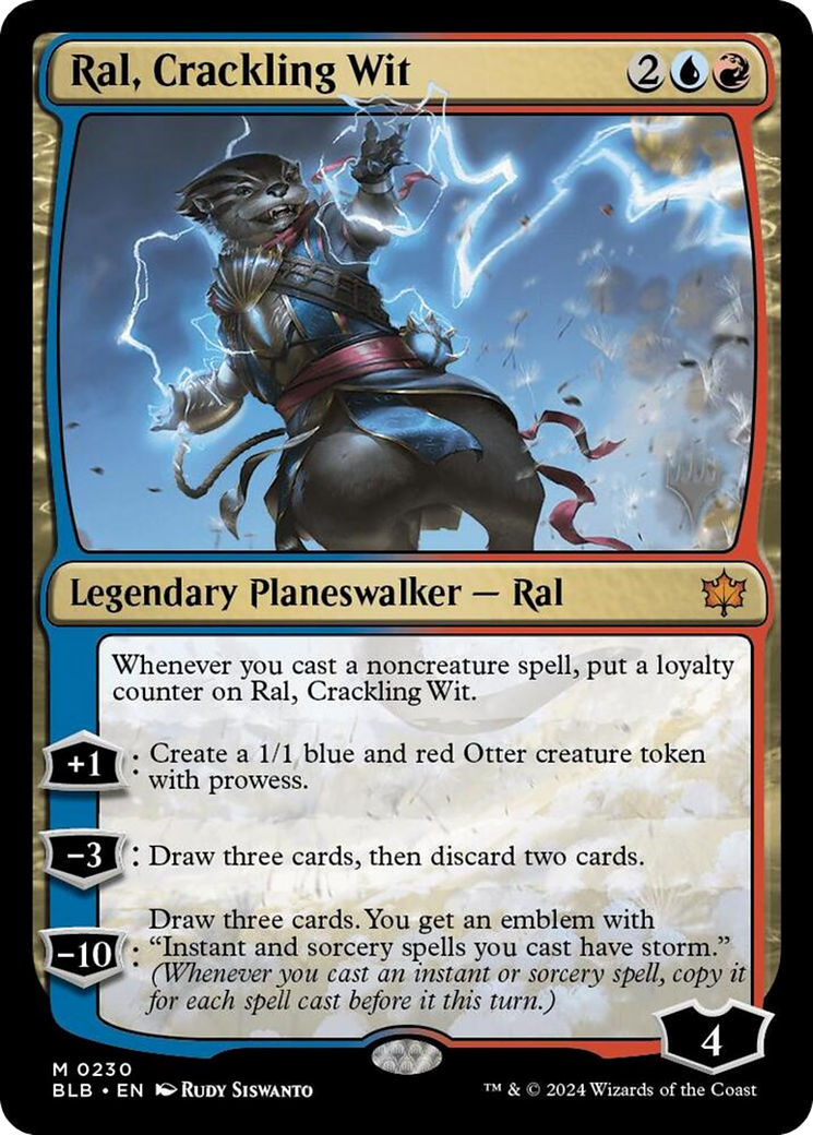 FOIL Ral, Crackling Wit (PPBLB-230) - Bloomburrow Promos - Magic The Gathering