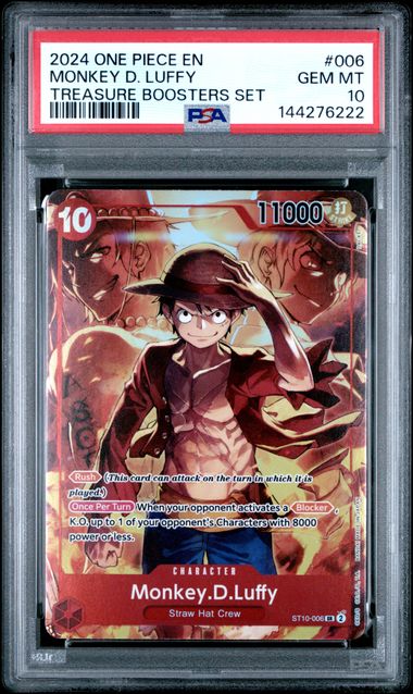 MONKEY D. LUFFY #006 2024 TREASURE BOOSTERS SET PSA 10