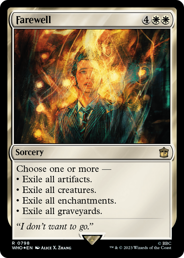 FOIL Farewell (Surge Foil) (WHO-798) - Doctor Who - Magic The Gathering
