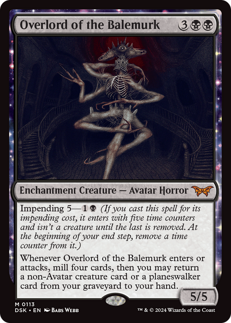 FOIL Overlord of the Balemurk (DSK-113) - Duskmourn: House of Horror - Magic The Gathering