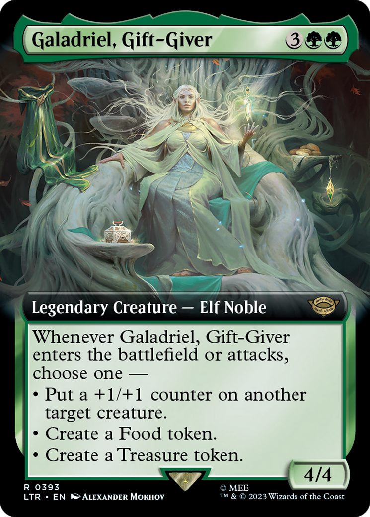 Galadriel, Gift-Giver (Extended Art) (LTR-393) - The Lord of the Rings: Tales of Middle-earth - Magic The Gathering