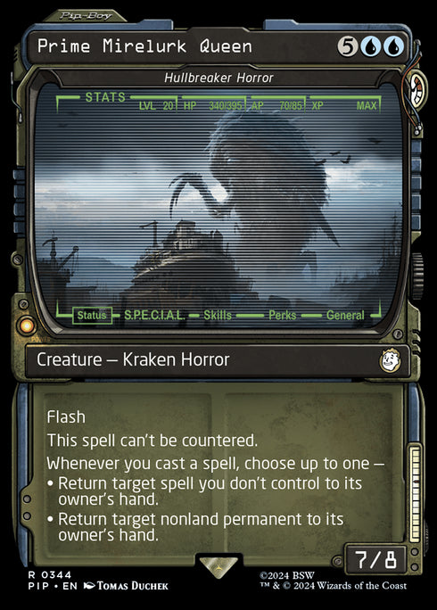 FOIL Prime Mirelurk Queen - Hullbreaker Horror (Showcase) (PIP-344) - Fallout / Prime Mirelurk Queen: (Showcase) - Magic The Gathering