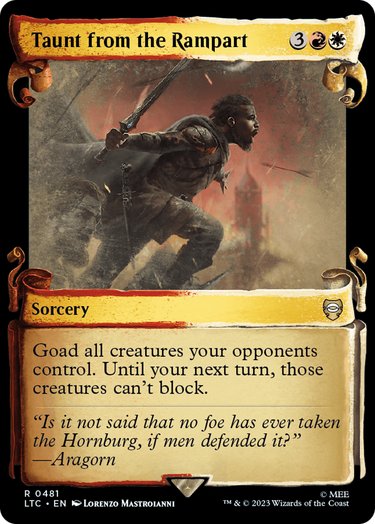 Taunt from the Rampart (Showcase Scrolls) (LTC-481) - Tales of Middle-earth Commander - Magic The Gathering