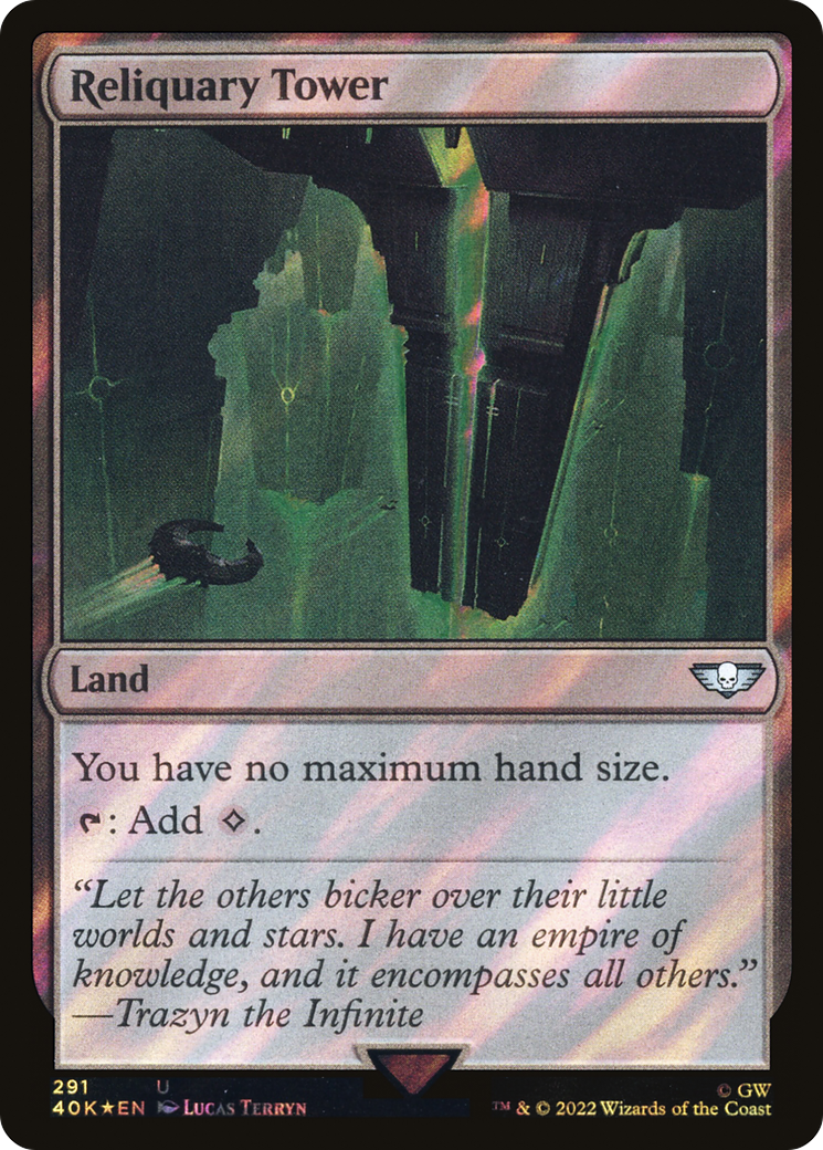 FOIL Reliquary Tower (Surge Foil) (40K-291) - Warhammer 40,000 Commander - Magic The Gathering
