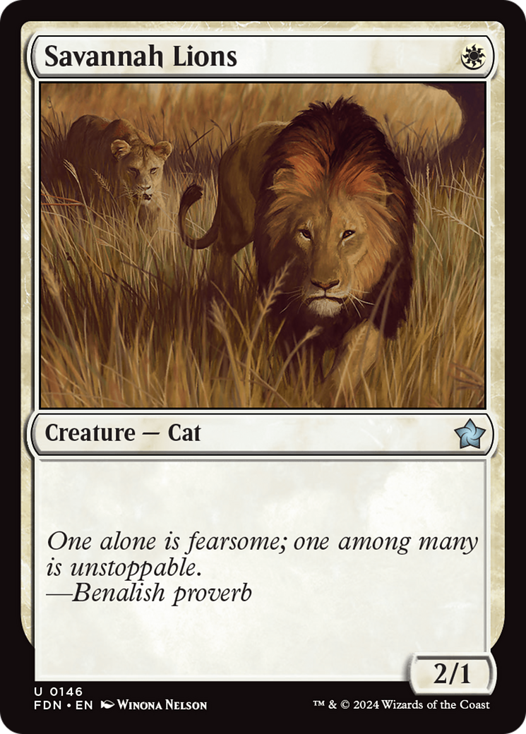 Savannah Lions (FDN-146) - Foundations - Magic The Gathering