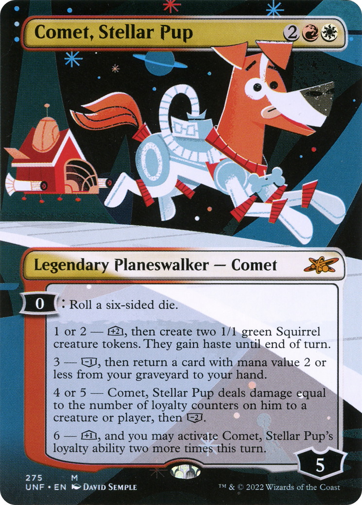 Comet, Stellar Pup (Borderless) (UNF-275) - Unfinity - Magic The Gathering