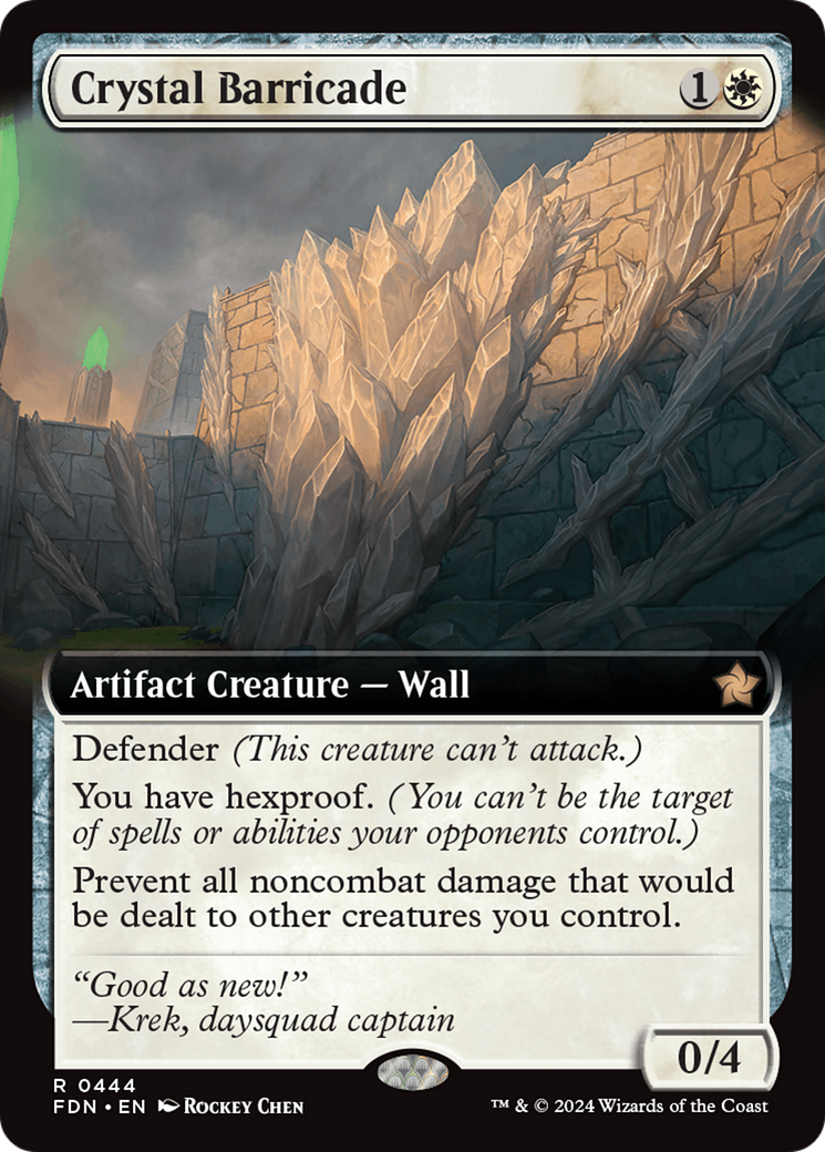 FOIL Crystal Barricade (FDN-444) - Foundations - Magic The Gathering