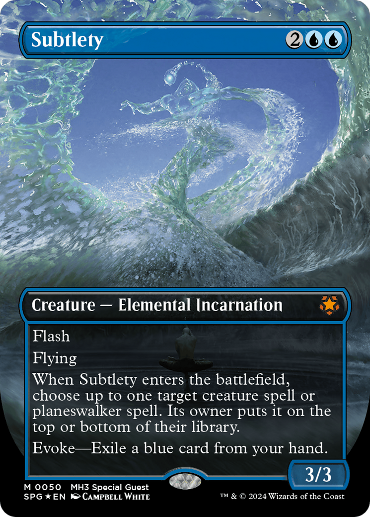 FOIL Subtlety (Borderless) (Textured Foil) (SPG-050) - Special Guests - Magic The Gathering