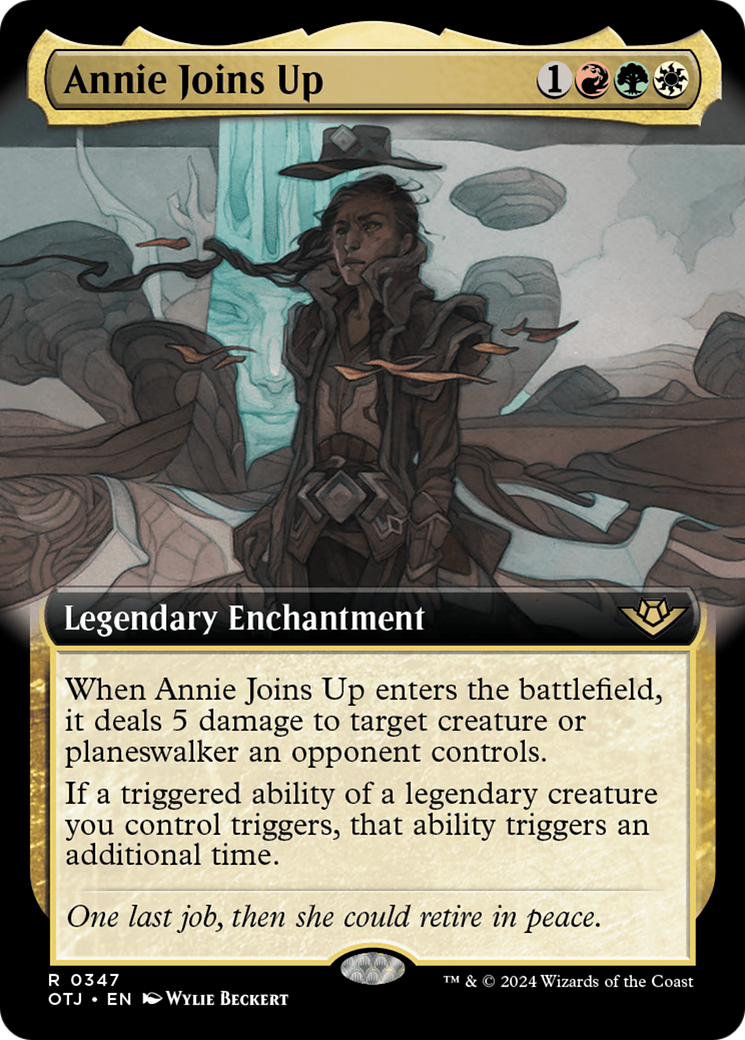FOIL Annie Joins Up (Extended Art) (OTJ-347) - Outlaws of Thunder Junction - Magic The Gathering