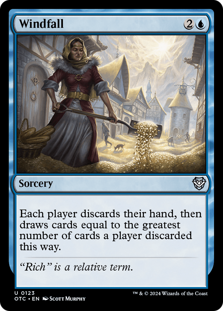 Windfall (OTC-123) - Outlaws of Thunder Junction Commander - Magic The Gathering