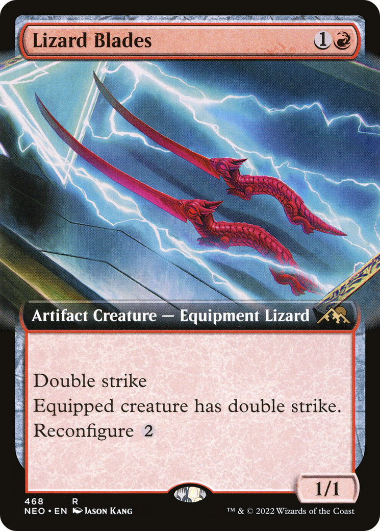 Lizard Blades (Extended Art) (NEO-468) - Kamigawa: Neon Dynasty - Magic The Gathering