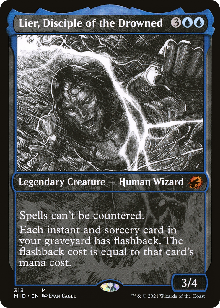 Lier, Disciple of the Drowned (Showcase) (MID-313) - Innistrad: Midnight Hunt - Magic The Gathering