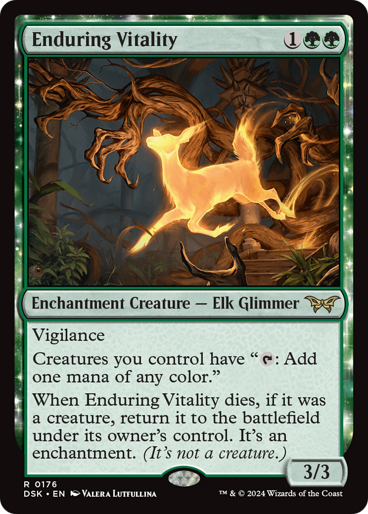 FOIL Enduring Vitality (DSK-176) - Duskmourn: House of Horror - Magic The Gathering
