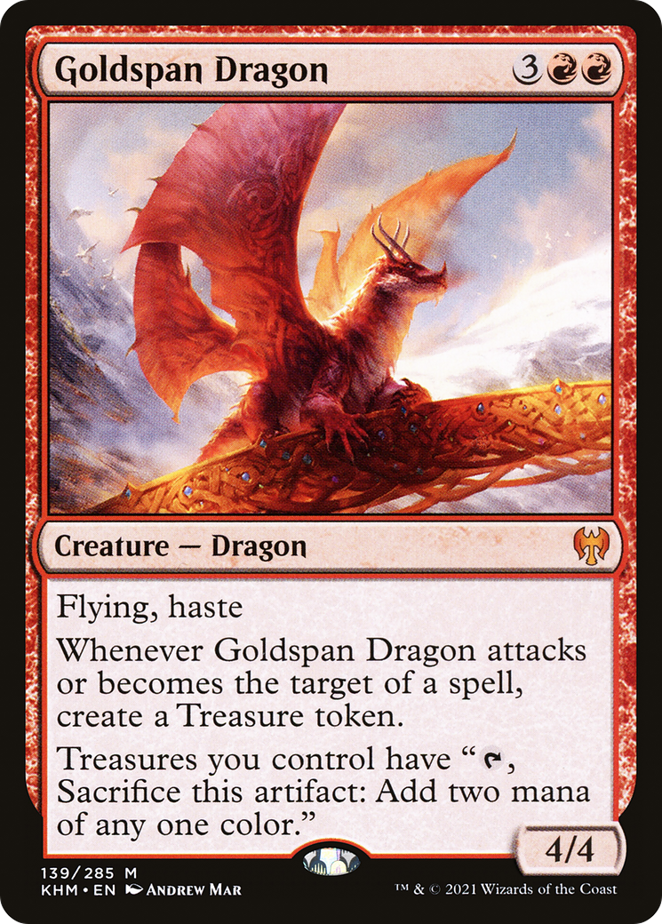 FOIL Goldspan Dragon (KHM-139) - Kaldheim - Magic The Gathering