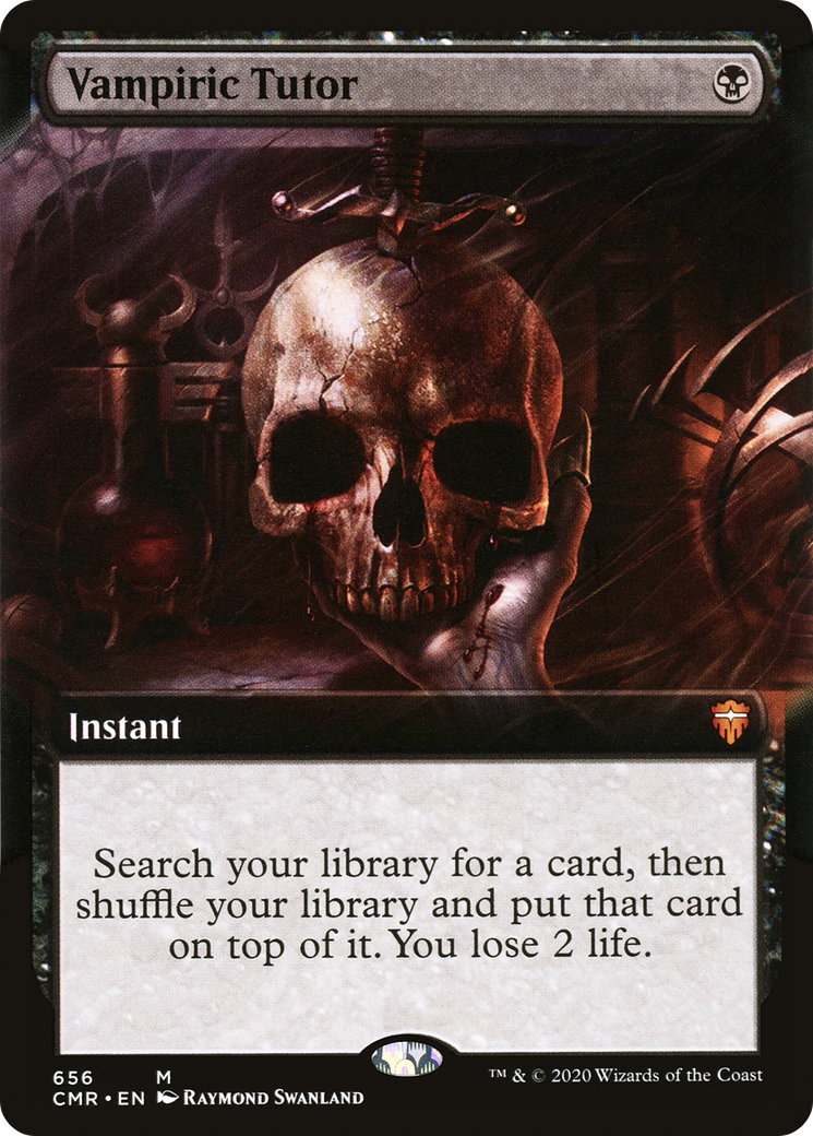 FOIL Vampiric Tutor (Extended Art) (CMR-656) - Commander Legends - Magic The Gathering