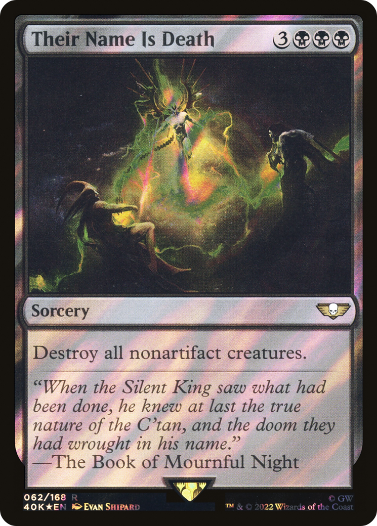 FOIL Their Name Is Death (Surge Foil) (40K-062) - Warhammer 40,000 Commander - Magic The Gathering
