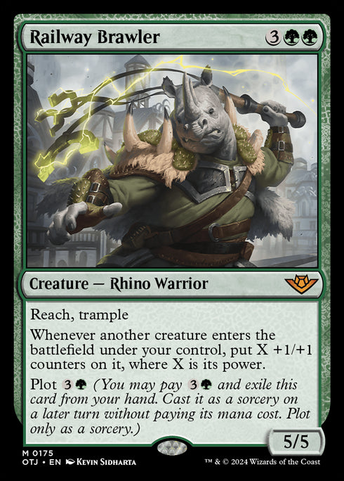 Railway Brawler (OTJ-175) - Outlaws of Thunder Junction - Magic The Gathering