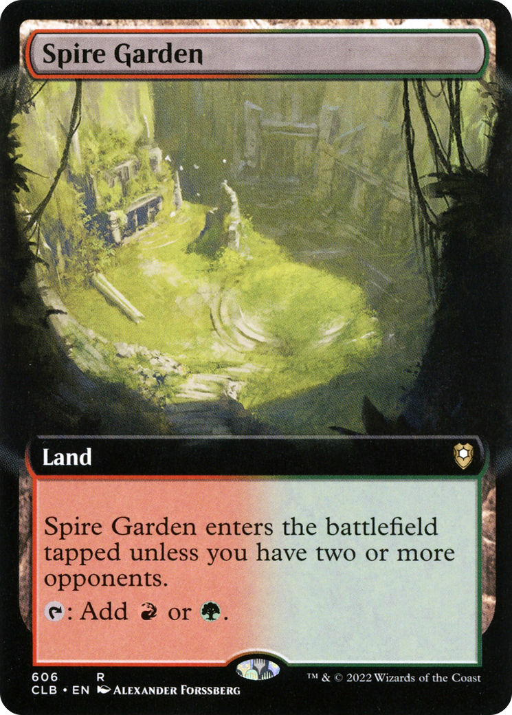 Spire Garden (Extended Art) (CLB-606) - Commander Legends: Battle for Baldur's Gate - Magic The Gathering