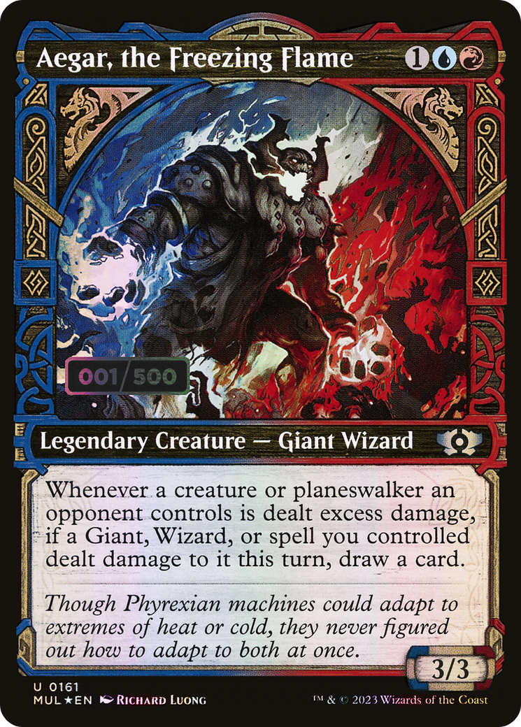 FOIL Aegar, the Freezing Flame (Serial Numbered) (MUL-161) - Multiverse Legends - Magic The Gathering