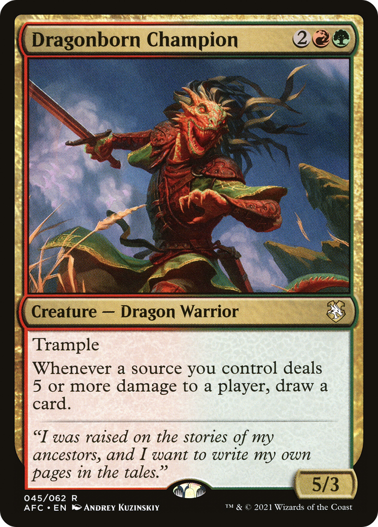 Dragonborn Champion (AFC-045) - Forgotten Realms Commander - Magic The Gathering