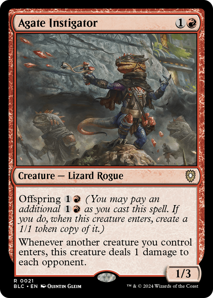Agate Instigator (BLC-021) - Bloomburrow Commander - Magic The Gathering
