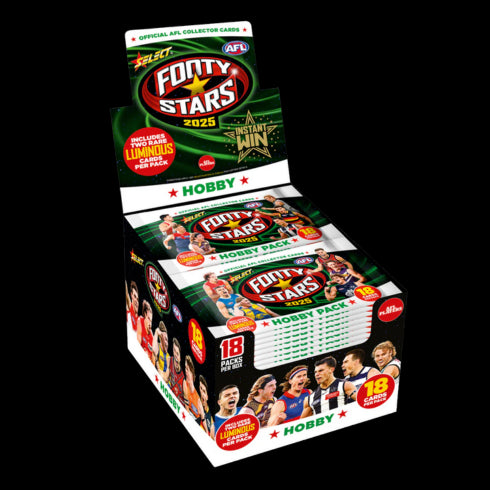 AFL Football 2025 Select Footy Stars Trading Cards Hobby Booster Box (Display of 18)