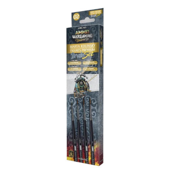 Ammo by MIG Brushes - Wargaming Universe - Marta Kolinsky Figures Premium Brush Set