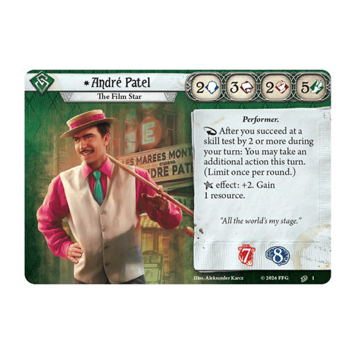 Arkham Horror LCG André Patel Investigator Deck