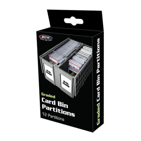 BCW Graded Card Bin Partitions Gray