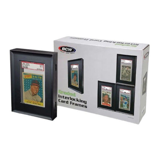 BCW Interlocking Graded Card Frames Black (4 Frames Per Pack)