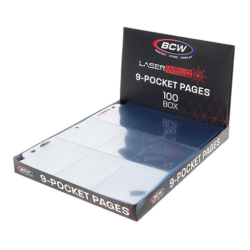 BCW LaserWeld 9-Pocket Pages 100ct Box