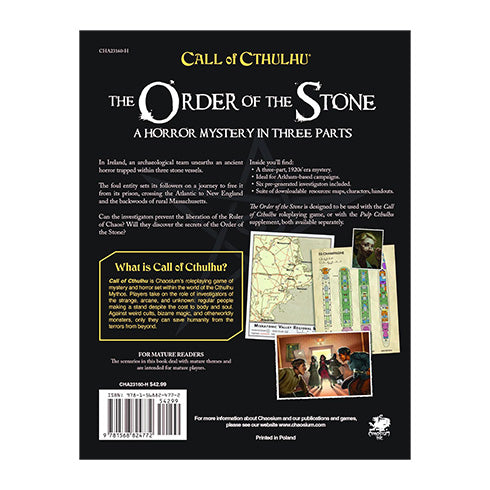 Call of Cthulhu RPG - The Order of the Stone