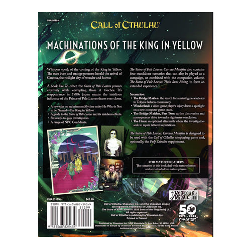 Call of Cthulhu RPG The Sutra of Pale Leaves Carcosa Manifest