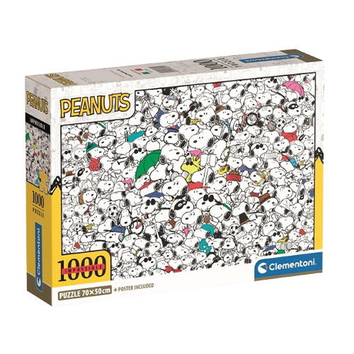 Clementoni Compact Peanuts 1000 Piece Impossible Puzzle