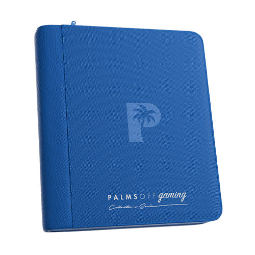 Collector's Series 4 Pocket TOP LOADER Zip Binder - CLEAR - Blue